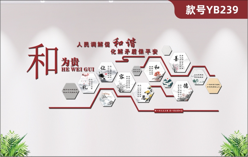 定制社区派出所司法机关人民行政矛盾调解文化墙调解室制度标语墙贴