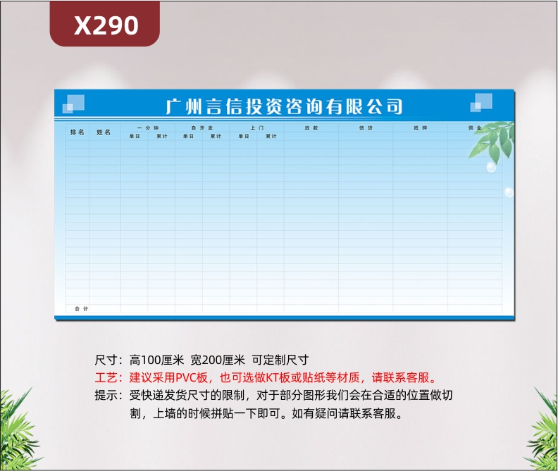 定制金融企业业绩榜企业名称企业LOGO排名姓名放款借贷抵押佣金合计展示墙贴