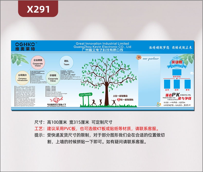 定制企业激情铸就梦想团结成就未来文化墙公司简介企业愿景价值观团队大树团队风采我们的搭档英雄榜展示墙贴