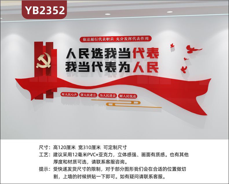 听人民心声替人民进言为人民尽责解人民忧虑人大代表权利义务展示墙