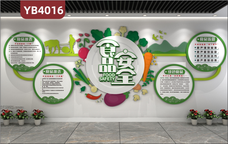 定制食品安全文化墙立体亚克力 食品挑选 食品监督标语公告栏展示牌