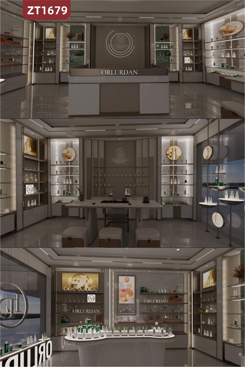 205展馆室内设计效果企业背景布置装饰素材展台展示设计3D建模效果