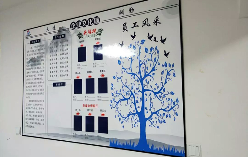 KT板包细边，企业文化墙，员工风采，英雄榜