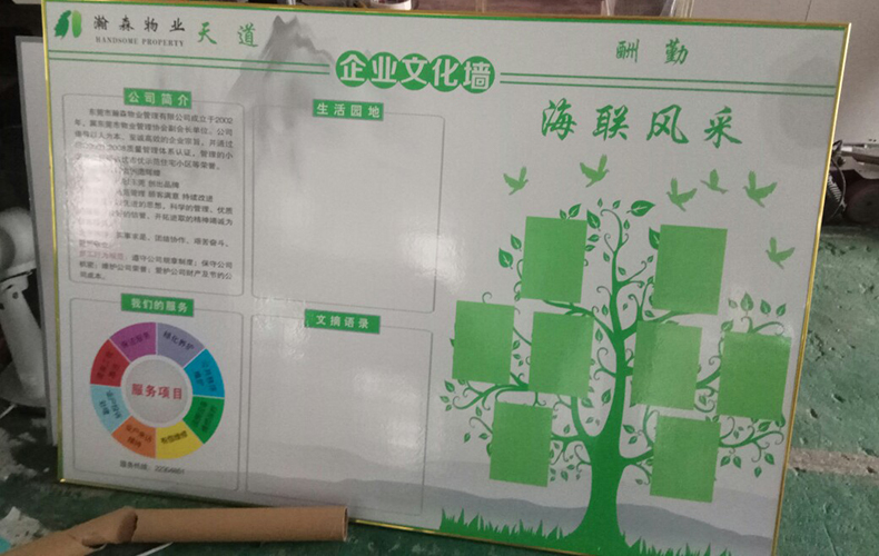 KT板+印刷画面包金边 企业文化 公司简介 员工风采