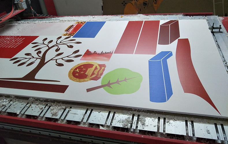12MM厚度PVC板上机UV打印出来哑面效果