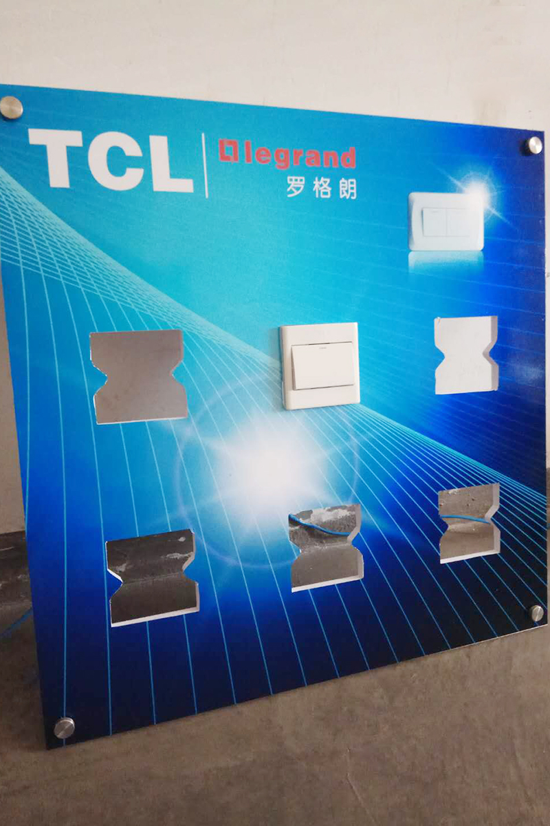 12MM厚度PVC板+印刷画面TCL86开关孔实物展示