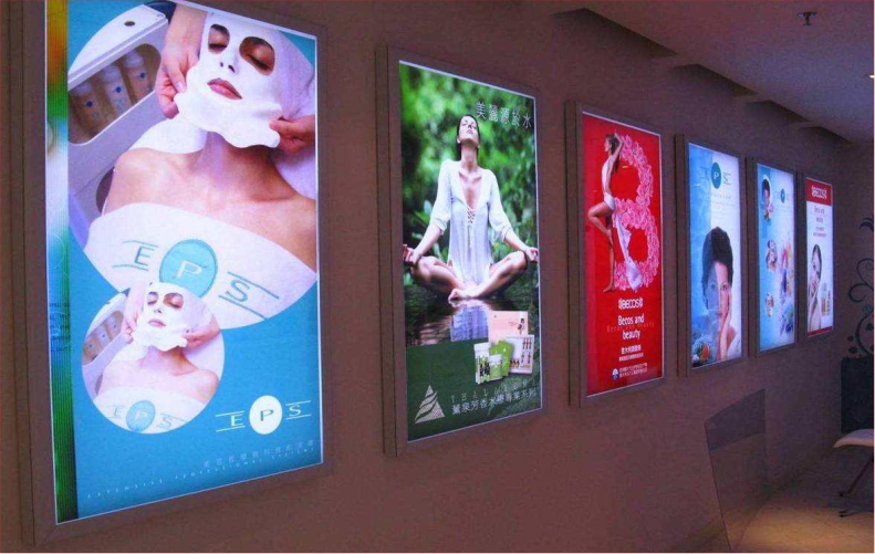 LED灯箱 超薄灯箱 美容店 美容公司走廊过道
