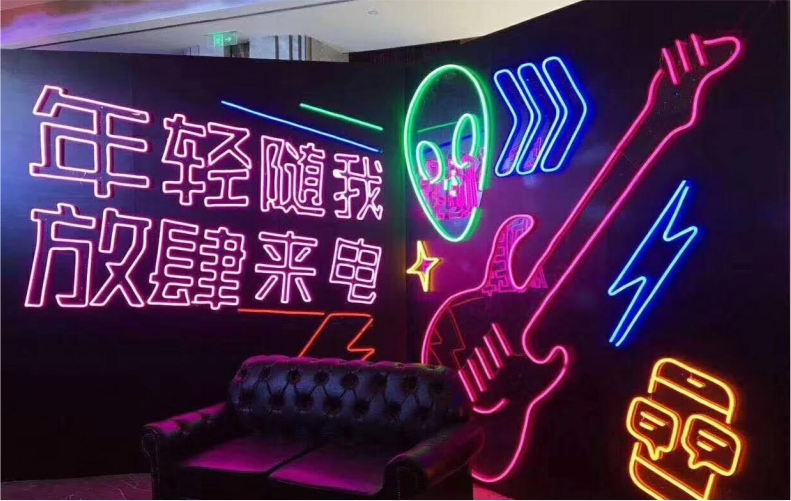 无边字led不锈钢树脂发光字招牌门头字超级字迷你字霓虹灯实物效果展示