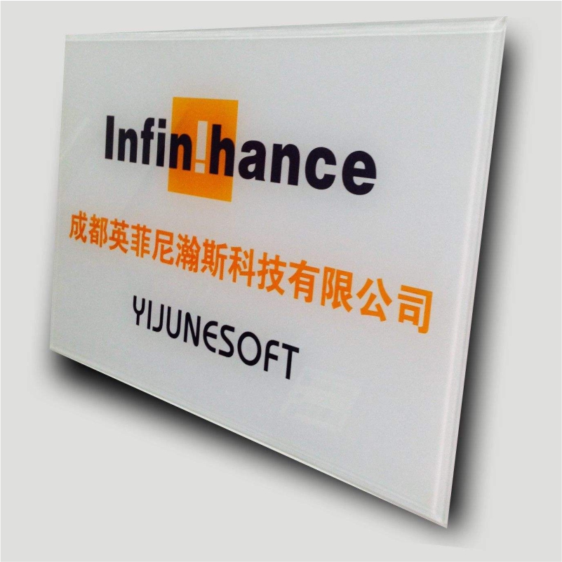4MM厚度的亚克力UV+四角倒斜边实物细节展示