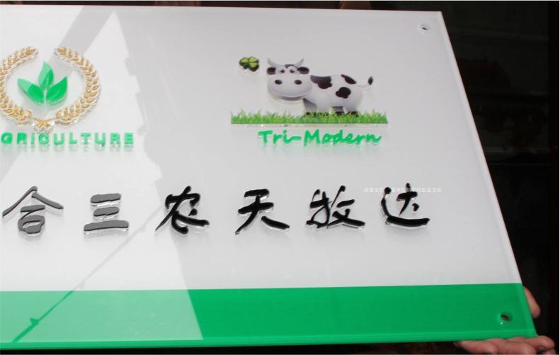 6MM厚度亚克力UV+2+4亚克力水晶字金色果绿色黑色