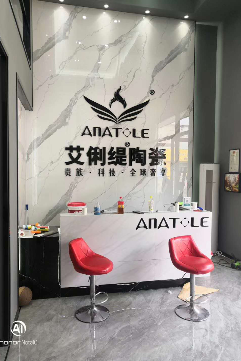 2+6黑色亚克力水晶字正面实物上墙细节展示图