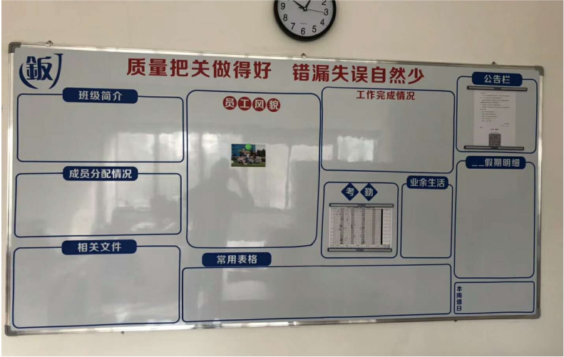 白板定制内容挂式边框写字板硬磁板挂墙工厂车间生产管理计划看板